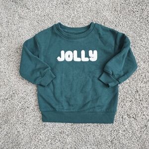 Cat & Jack Teal 'Jolly' Sweatshirt
